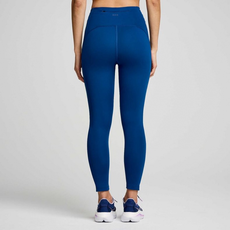 Indigo Saucony Fortify Crop Women's Tight | EGYPT VXFYDM