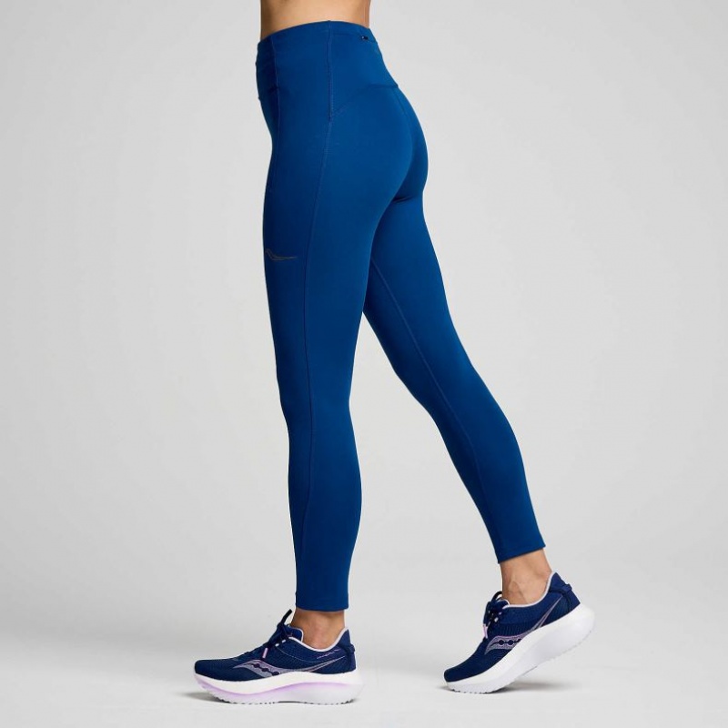 Indigo Saucony Fortify Crop Women's Tight | EGYPT VXFYDM