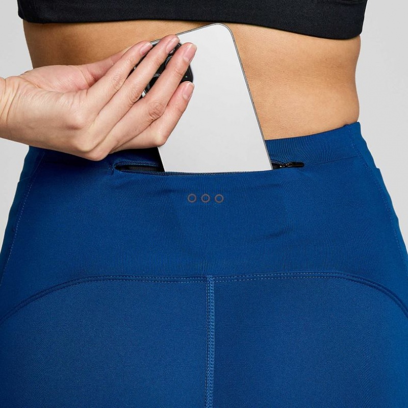 Indigo Saucony Fortify Crop Women's Tight | EGYPT VXFYDM