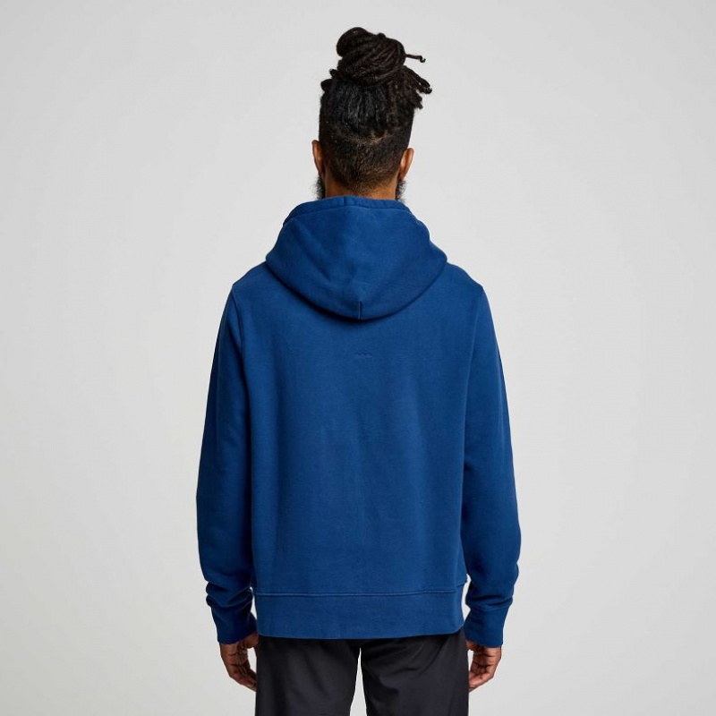 Indigo Saucony Recovery Men's Hoodie | EGYPT IDUYSM