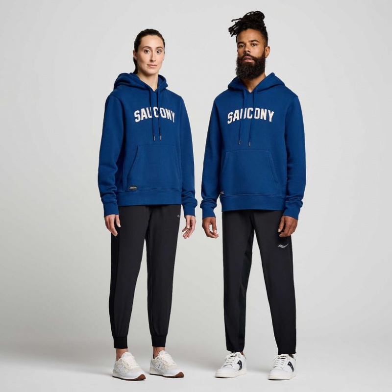 Indigo Saucony Recovery Men's Hoodie | EGYPT IDUYSM