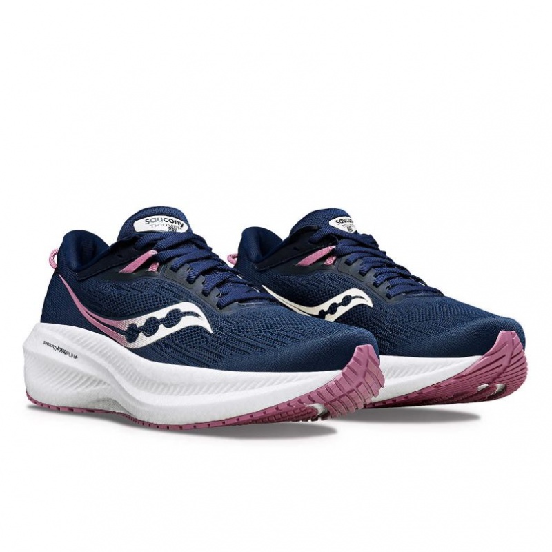 Navy Saucony Triumph 21 Women's Running Shoes | EGYPT ABXLHM