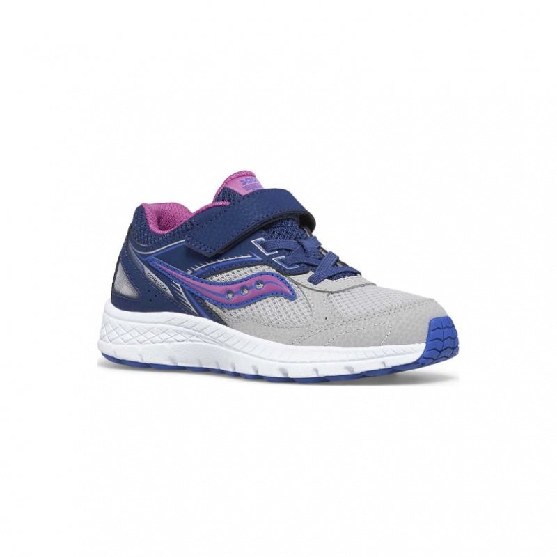 Navy / Grey Saucony Cohesion 14 A/C Big Kids' Sneakers | EGYPT MDJOXI