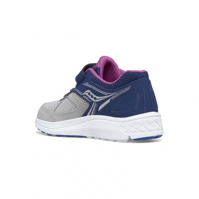 Navy / Grey Saucony Cohesion 14 A/C Big Kids' Sneakers | EGYPT MDJOXI