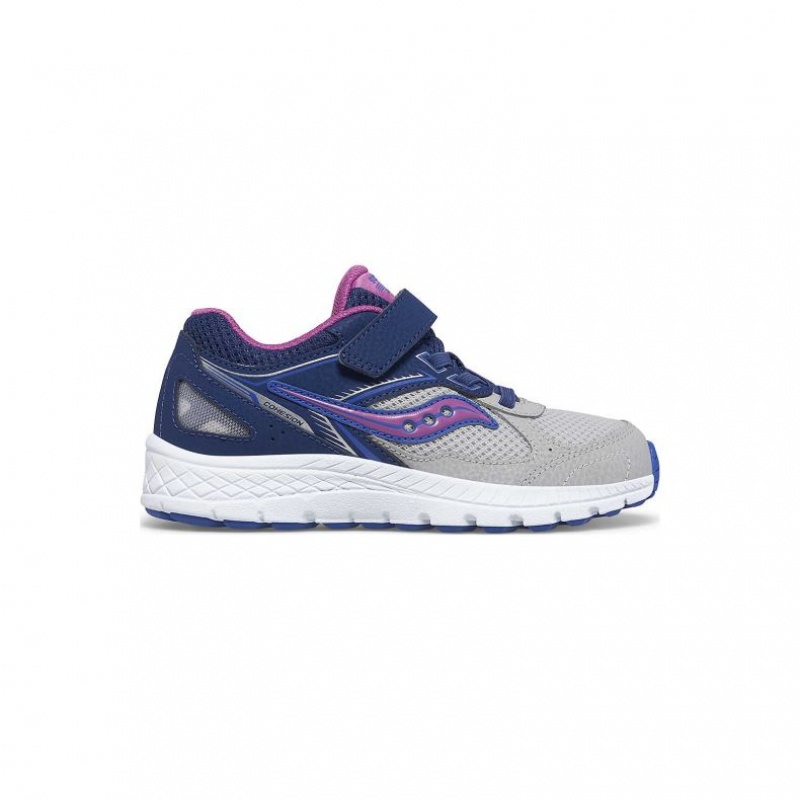 Navy / Grey Saucony Cohesion 14 A/C Big Kids\' Sneakers | EGYPT MDJOXI