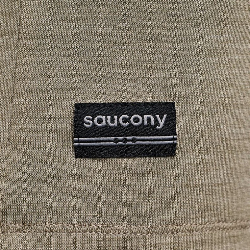 Olive Saucony Peregrine Merino Long Sleeve Men's T-Shirt | EGYPT EAOTWJ