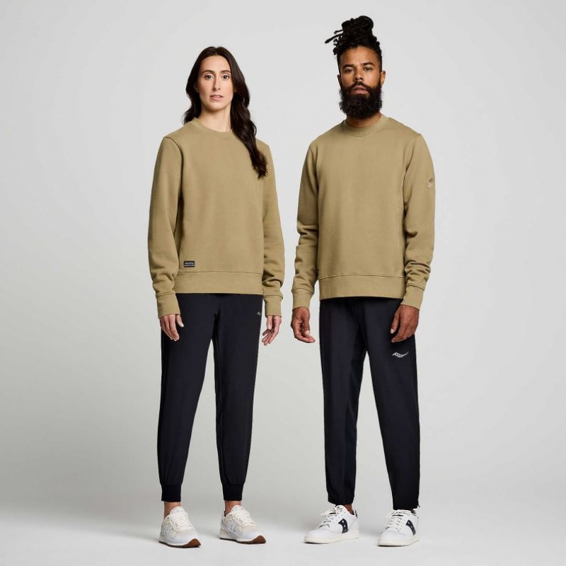 Olive Saucony Recovery Crew Men's Sweatshirt | EGYPT NOCVGD