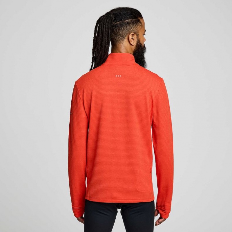 Orange Saucony Triumph 3D 1/2 Zip Men's Sweatshirt | EGYPT MBAYRP