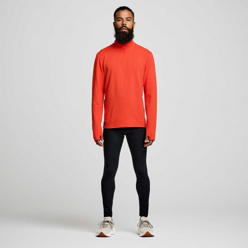 Orange Saucony Triumph 3D 1/2 Zip Men's Sweatshirt | EGYPT MBAYRP