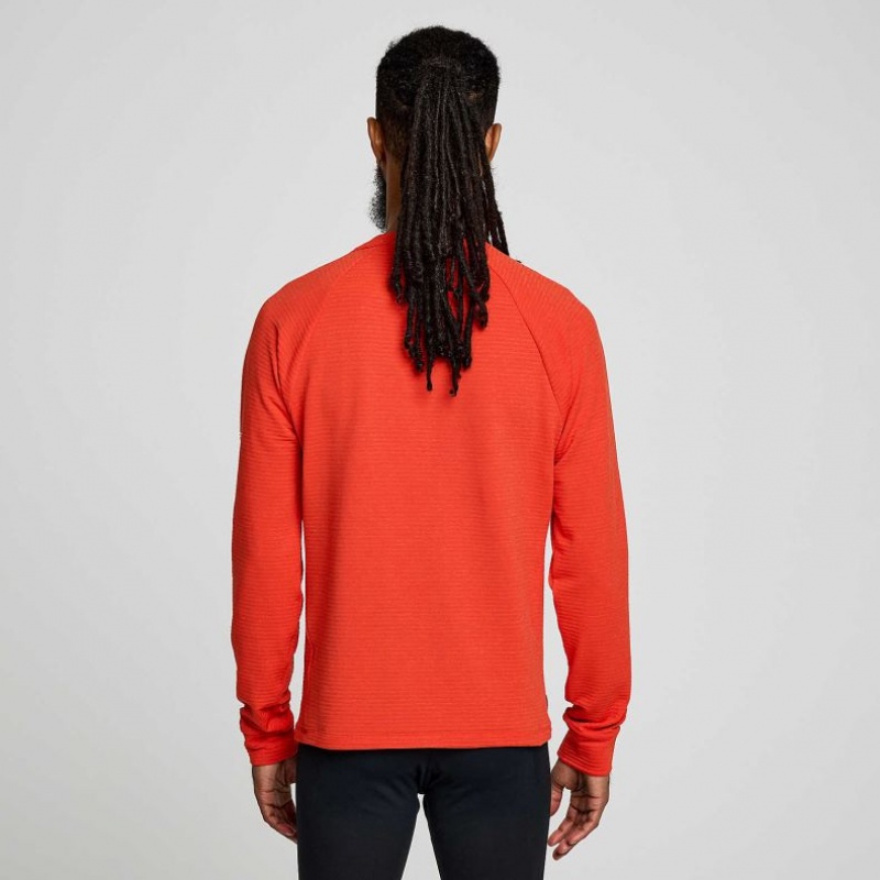 Orange Saucony Triumph 3D Crew Men's Sweatshirt | EGYPT RZOBUF