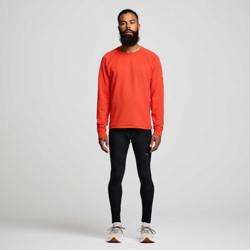 Orange Saucony Triumph 3D Crew Men's Sweatshirt | EGYPT RZOBUF