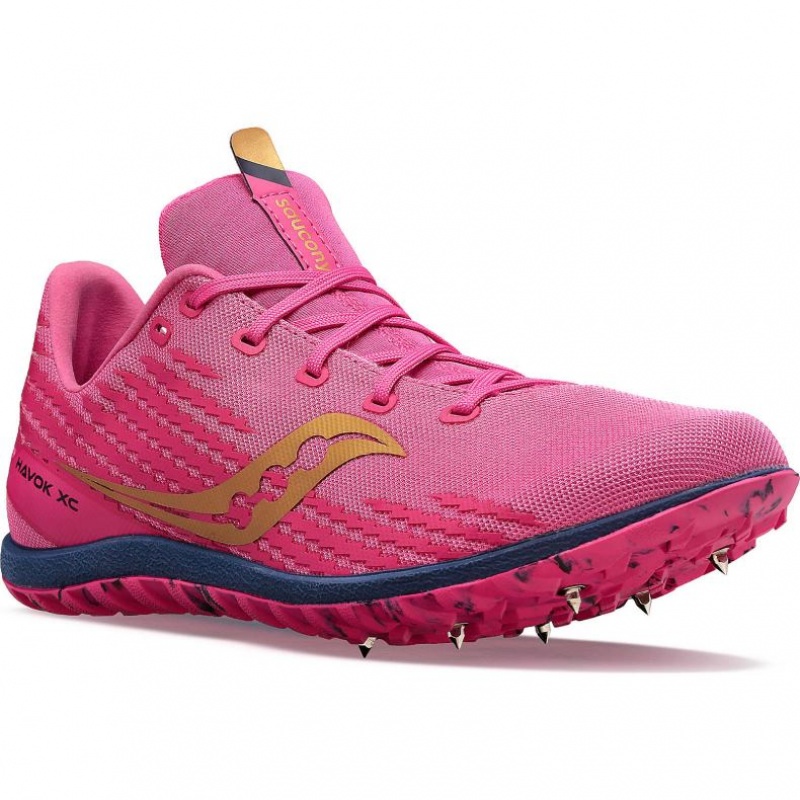 Pink Saucony Havok XC 3 Men's Spikes | EGYPT ZJQVDM