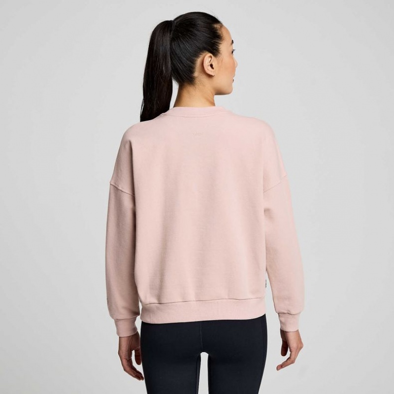 Pink Saucony Recovery Crew Women's Sweatshirt | EGYPT UOEJBR