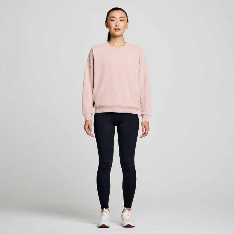 Pink Saucony Recovery Crew Women's Sweatshirt | EGYPT UOEJBR