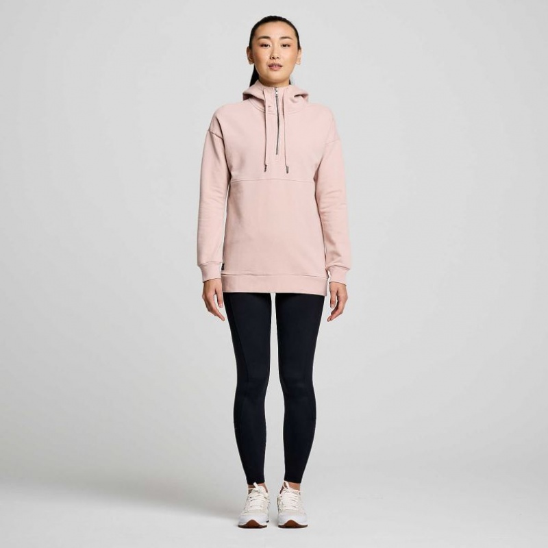 Pink Saucony Recovery Zip Tunic Women's Hoodie | EGYPT LOTBQE