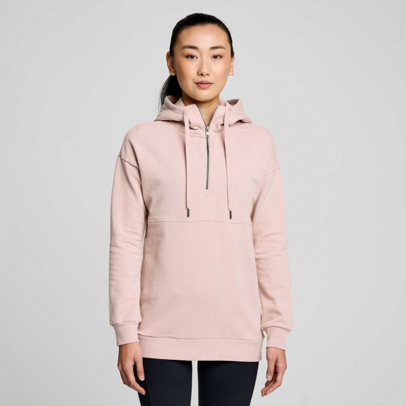 Pink Saucony Recovery Zip Tunic Women\'s Hoodie | EGYPT LOTBQE