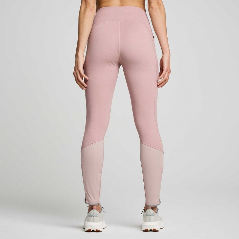 Pink Saucony Runshield Women's Tight | EGYPT YFHGDT