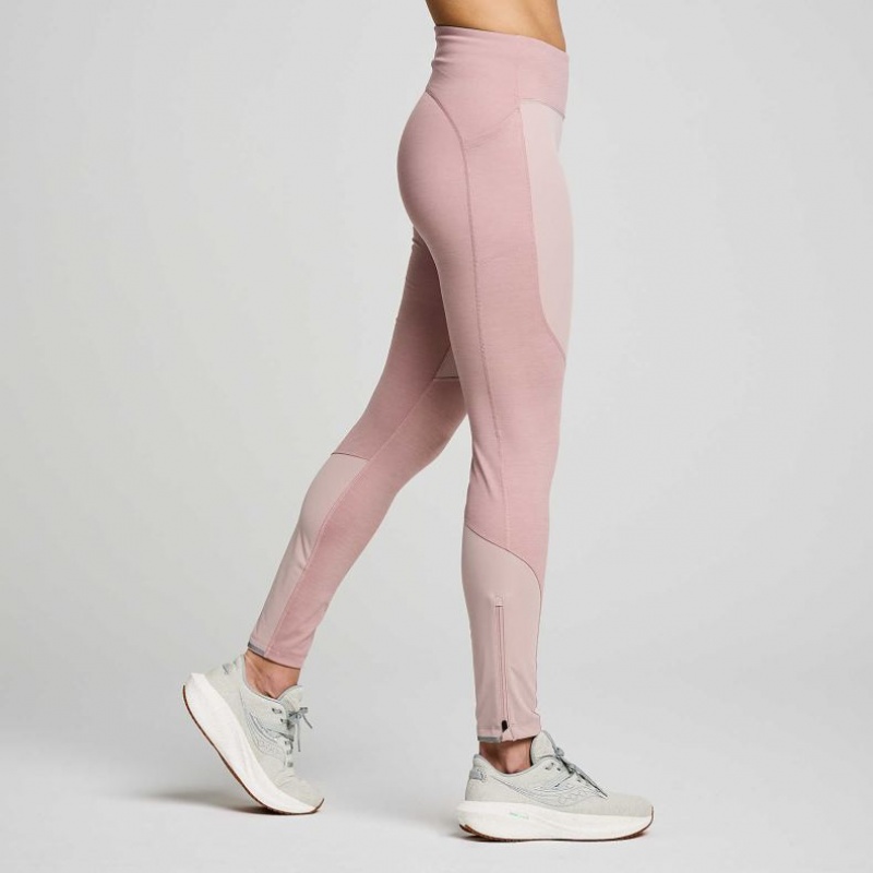 Pink Saucony Runshield Women's Tight | EGYPT YFHGDT