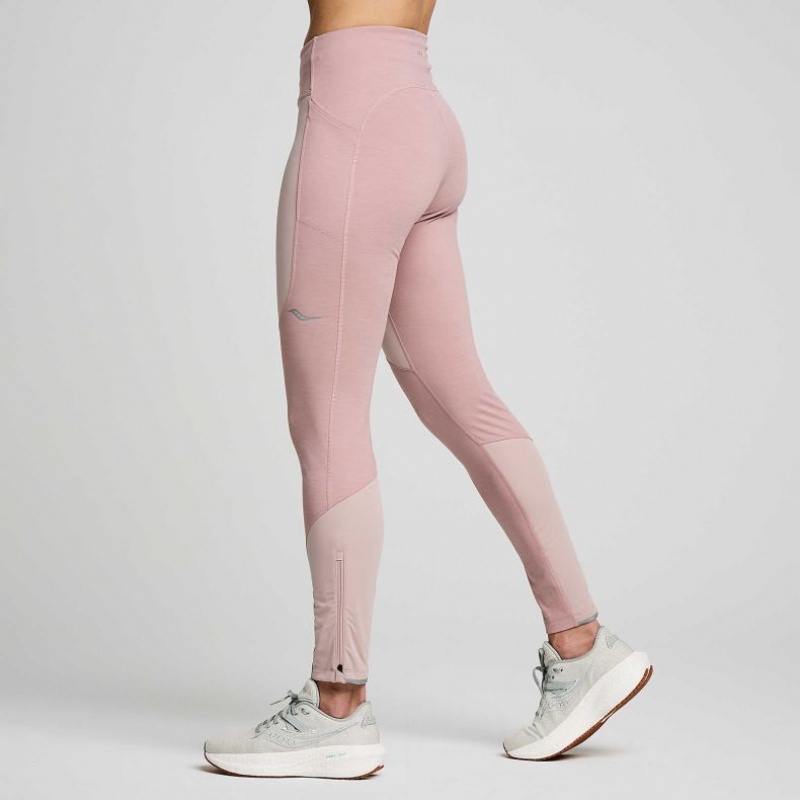 Pink Saucony Runshield Women's Tight | EGYPT YFHGDT