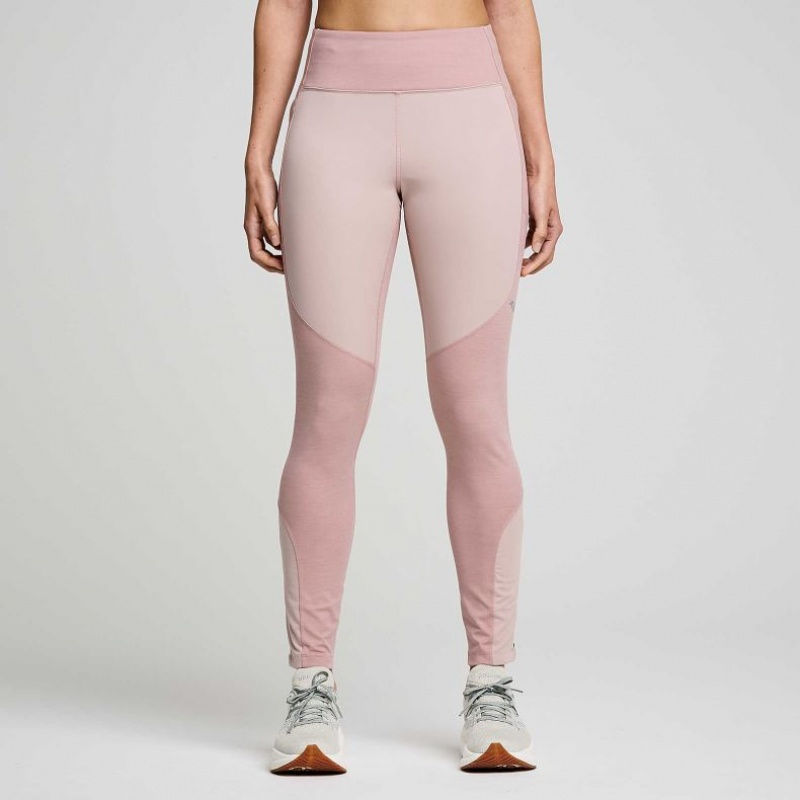 Pink Saucony Runshield Women\'s Tight | EGYPT YFHGDT