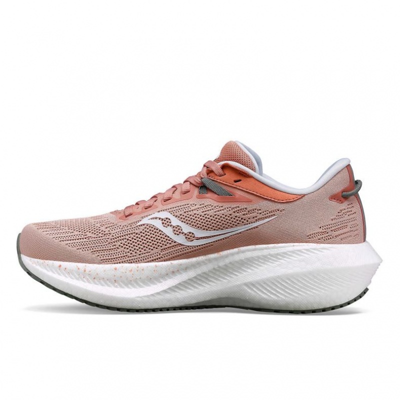 Pink Saucony Triumph 21 Women's Wide Running Shoes | EGYPT AOGPTJ