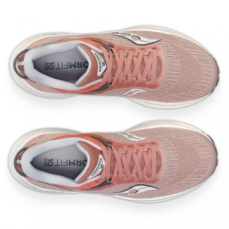 Pink Saucony Triumph 21 Women's Wide Running Shoes | EGYPT AOGPTJ