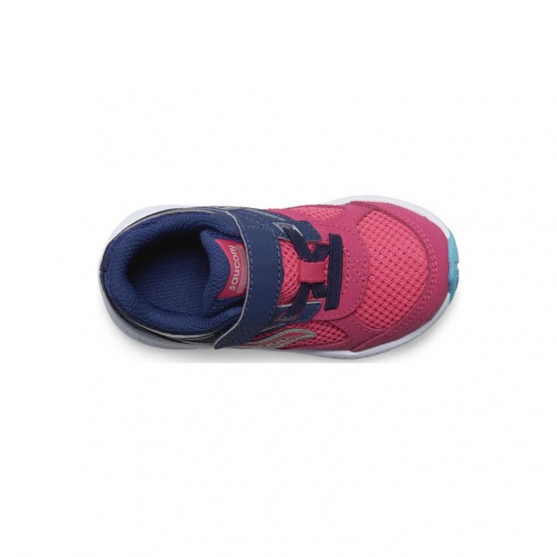 Pink / Navy Saucony Cohesion 14 A/C Jr. Little Kids' Sneakers | EGYPT ZJVLXF