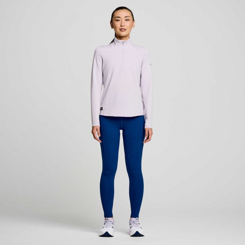 Purple Saucony Triumph 3D 1/2 Zip Women's Sweatshirt | EGYPT YCIMZU