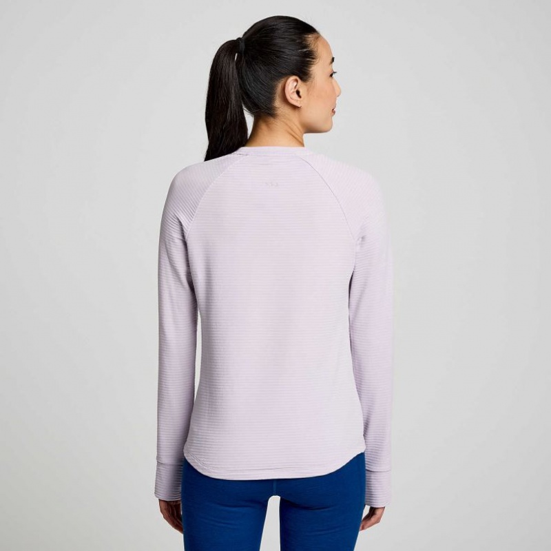 Purple Saucony Triumph 3D Crew Women's Sweatshirt | EGYPT AKTFJL