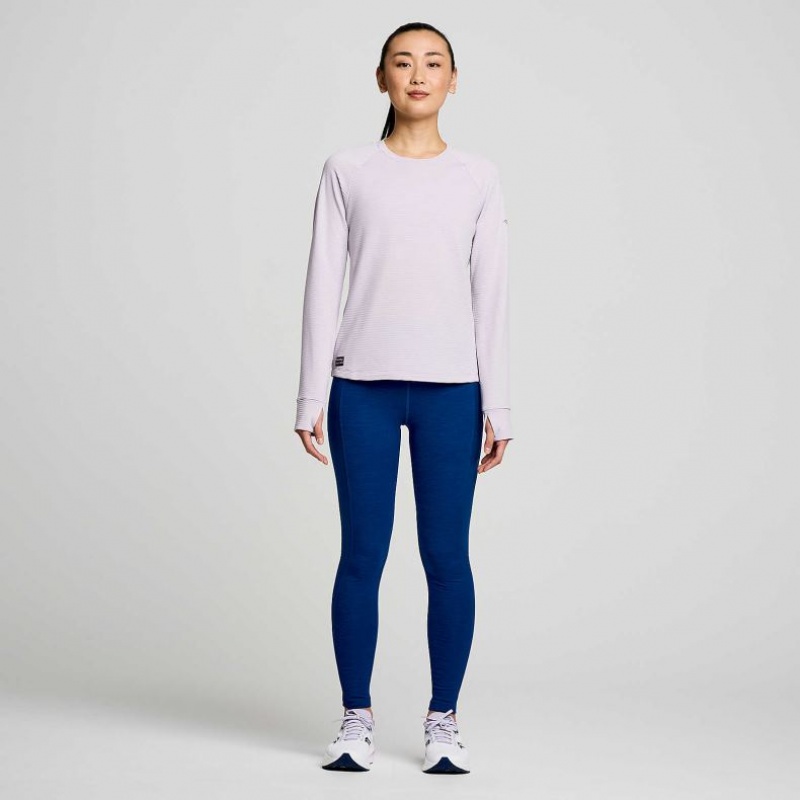 Purple Saucony Triumph 3D Crew Women's Sweatshirt | EGYPT AKTFJL