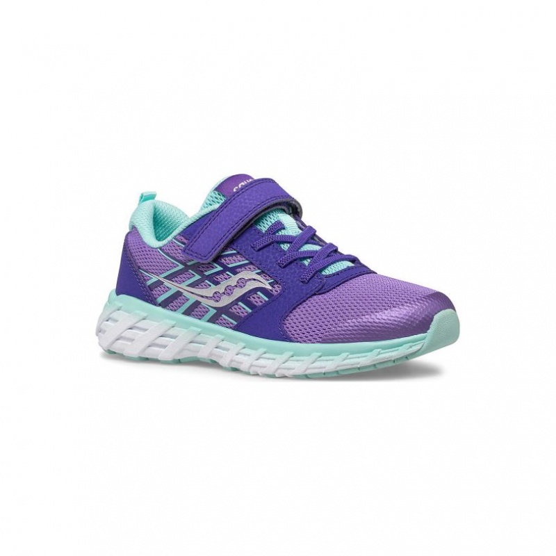 Purple Saucony Wind 2.0 A/C Big Kids' Sneakers | EGYPT SORZIX