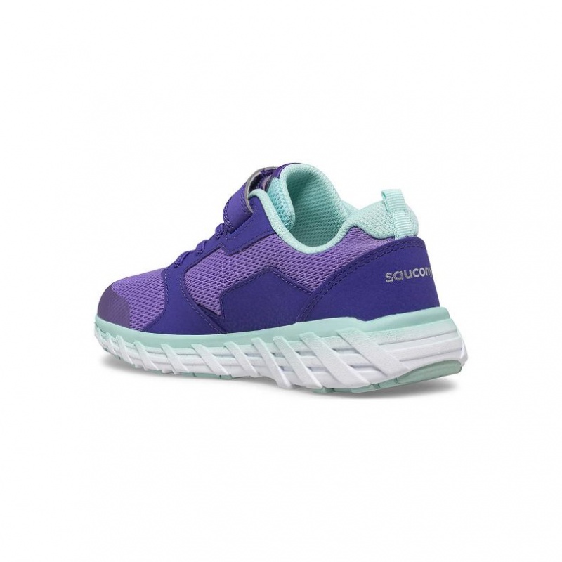 Purple Saucony Wind 2.0 A/C Big Kids' Sneakers | EGYPT SORZIX