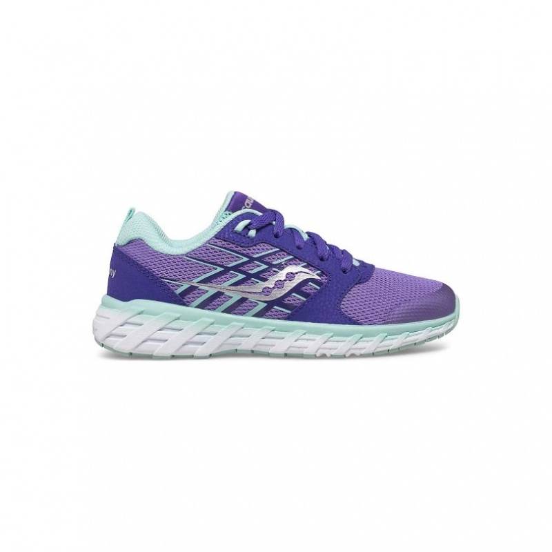 Purple Saucony Wind 2.0 Lace Big Kids\' Sneakers | EGYPT HXTDSW