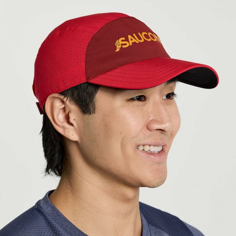 Red Saucony Outpace Men\'s Hat | EGYPT ZSJCFK