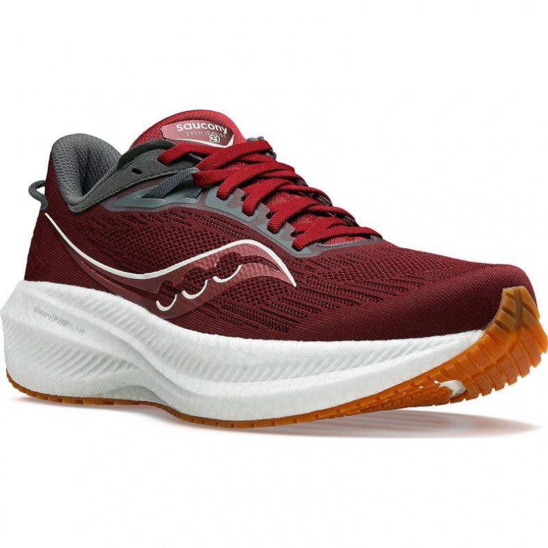 Red Saucony Triumph 21 Men's Running Shoes | EGYPT UGOPBE