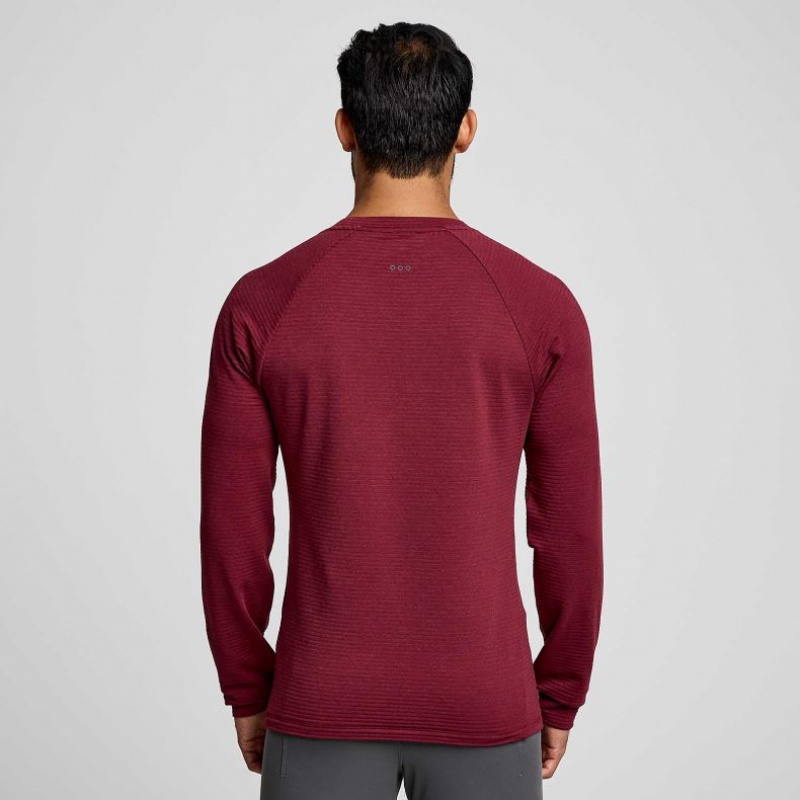 Red Saucony Triumph 3D Crew Men's Sweatshirt | EGYPT LPNAQE