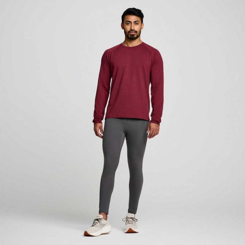 Red Saucony Triumph 3D Crew Men's Sweatshirt | EGYPT LPNAQE