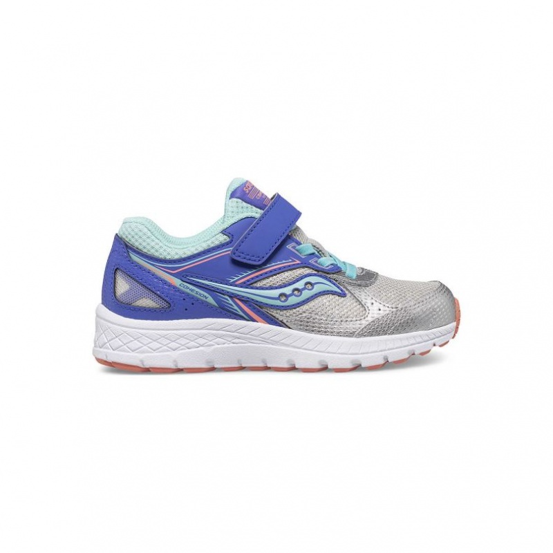 Silver Saucony Cohesion 14 A/C Big Kids\' Sneakers | EGYPT AELSOP