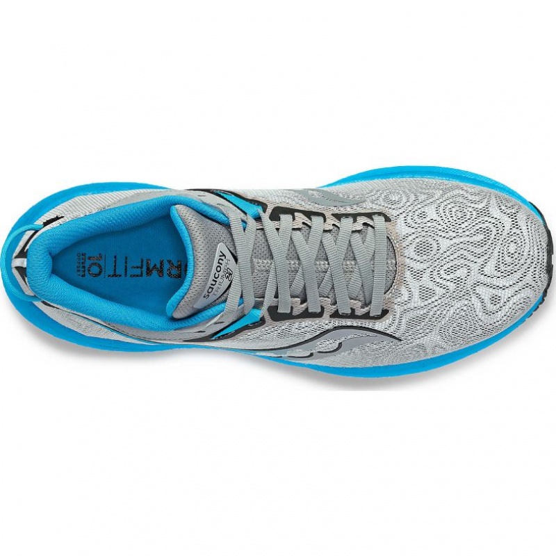 Silver / Blue Saucony Triumph 21 Men's Running Shoes | EGYPT ZXILAS