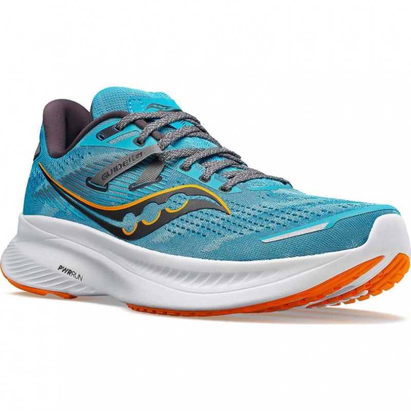 Turquoise Saucony Guide 16 Men's Wide Running Shoes | EGYPT BEFVGQ