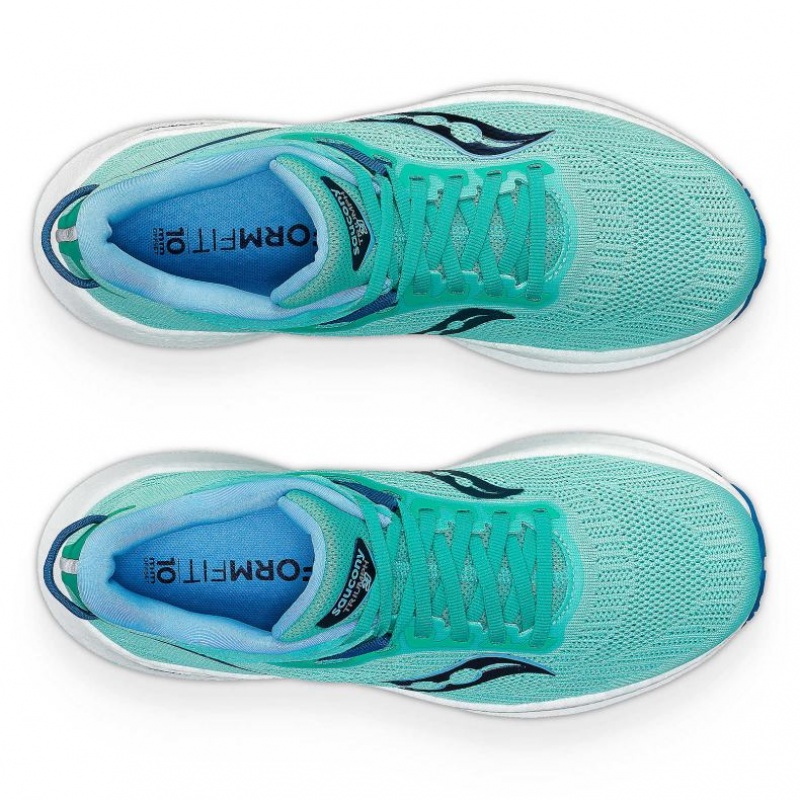 Turquoise Saucony Triumph 21 Women's Running Shoes | EGYPT PDGNTL