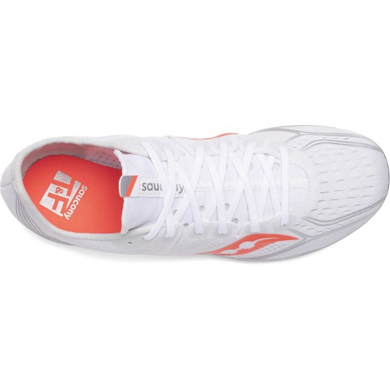 White Saucony Endorphin 3 Women's Spikes | EGYPT DYQRBN