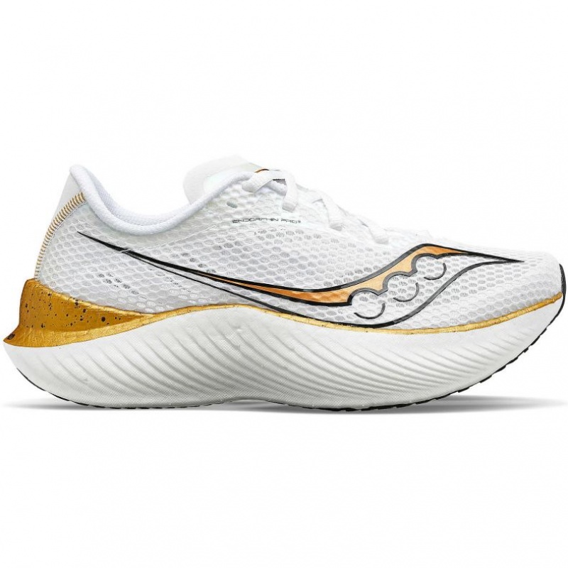 White Saucony Endorphin Pro 3 Men\'s Running Shoes | EGYPT OLXSFR