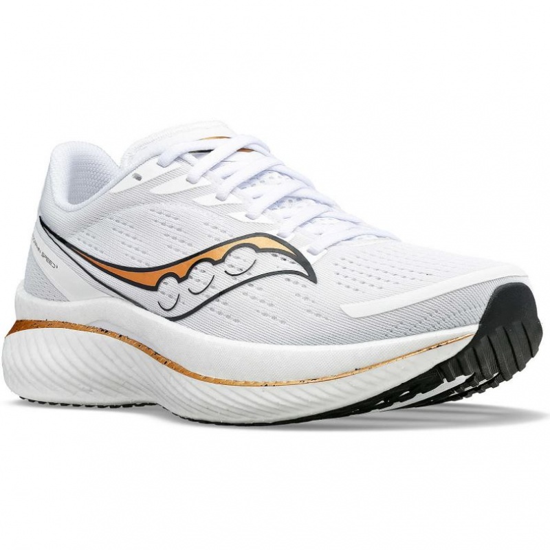 White Saucony Endorphin Speed 3 Men's Running Shoes | EGYPT PXJOEY