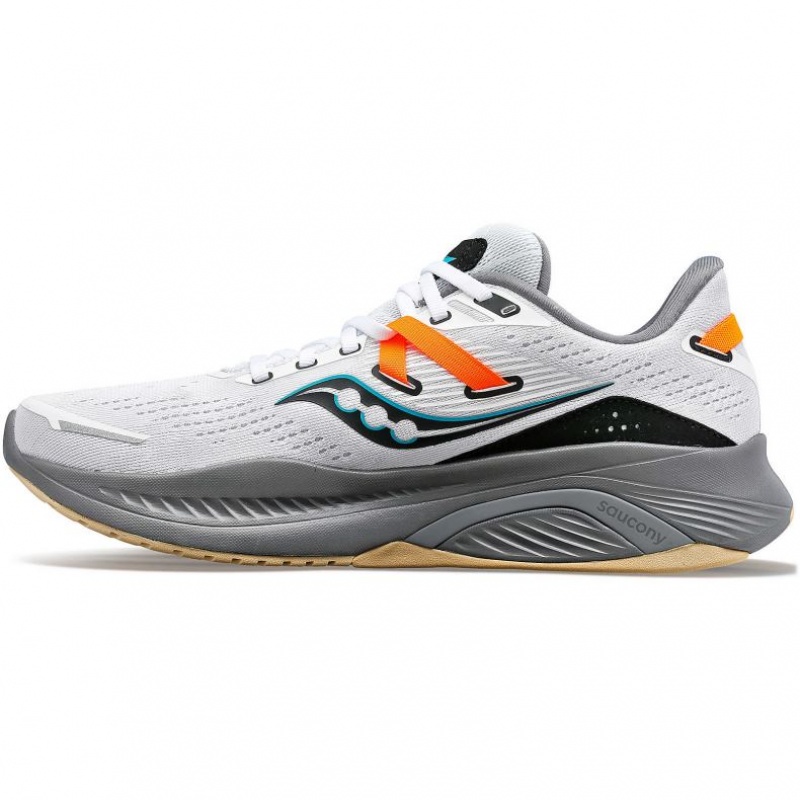 White Saucony Guide 16 Men's Running Shoes | EGYPT BWMIGR