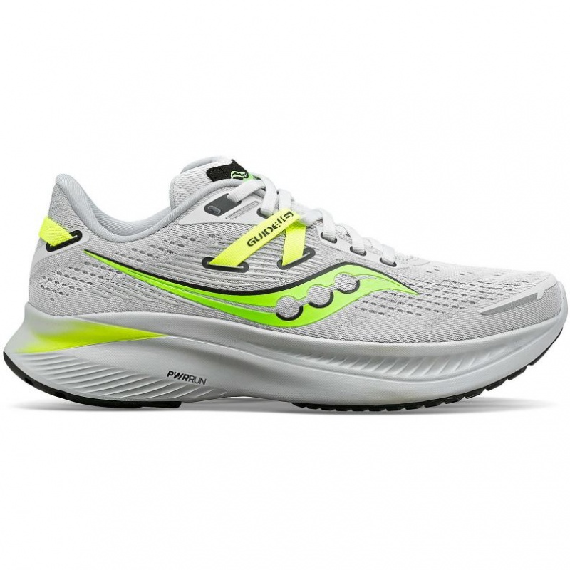 White Saucony Guide 16 Men\'s Running Shoes | EGYPT VCAYKD