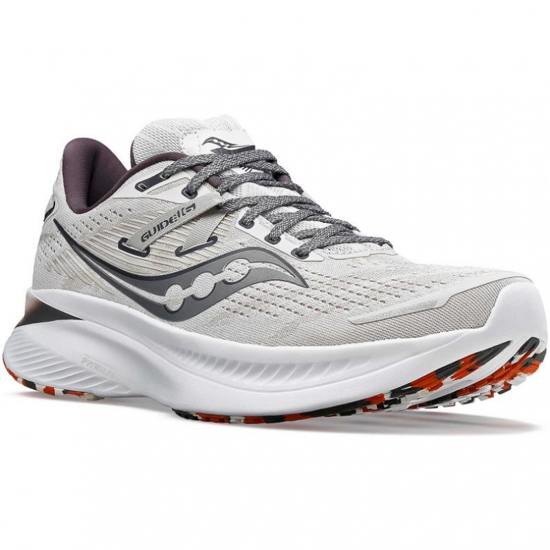 White Saucony Guide 16 Men's Running Shoes | EGYPT EPYUIB