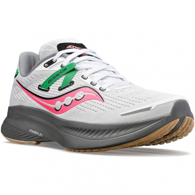 White Saucony Guide 16 Women's Running Shoes | EGYPT IUPONT