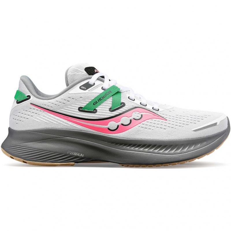 White Saucony Guide 16 Women\'s Running Shoes | EGYPT IUPONT