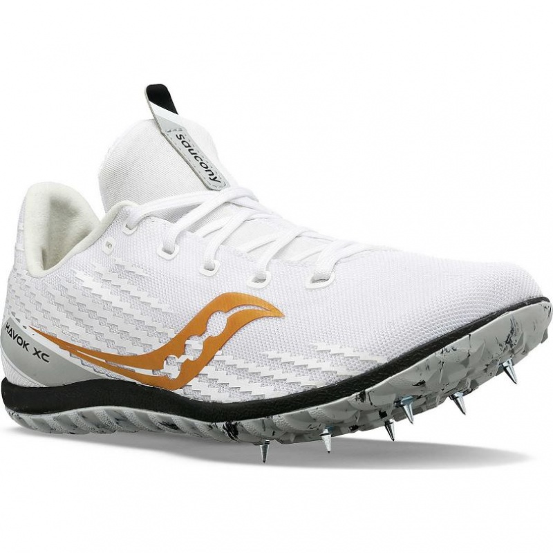 White Saucony Havok XC 3 Men's Spikes | EGYPT XBJYMT